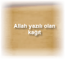 Allah yazili olan kagit