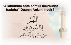Allahumme ente camiul mevcudat baduha Duanin Anlami nedir