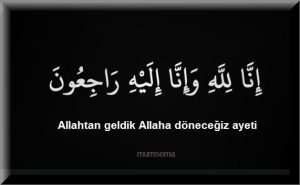 Biz Allahtan geldik Allaha donecegiz arapca yazilisi ve turkce meali