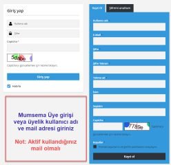 mumsema Uye girisi veya uyelik kullanici adi ve mail adresi