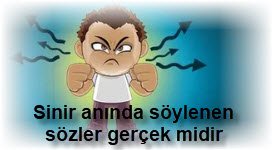 Sinir aninda soylenen sozler gercek midir