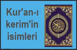 kuran i kerimin isimleri